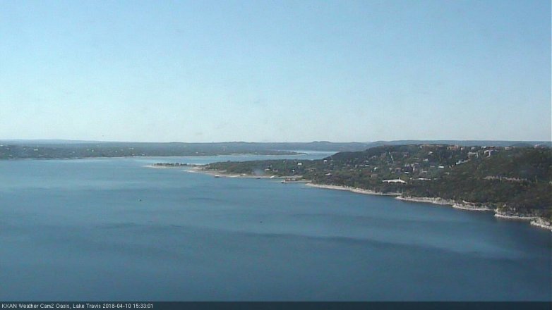 Lake Travis webcam, April 10, 2018 3:05 PM CT