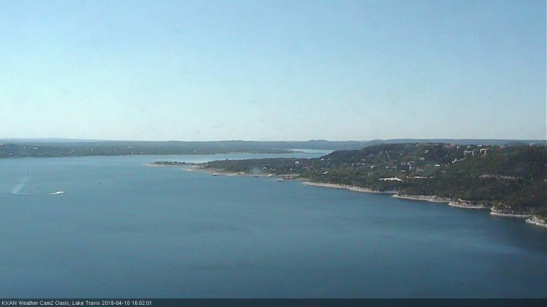 Lake Travis webcam, April 10, 2018 3:15 PM CT