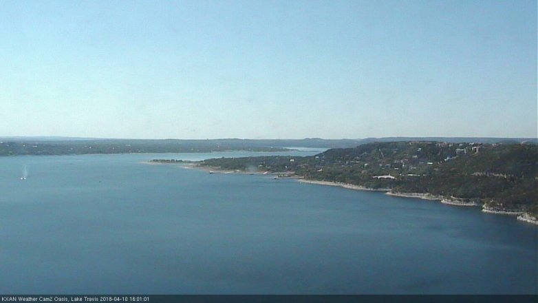 Lake Travis webcam, April 10, 2018 3:30 PM CT