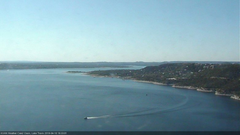 Lake Travis webcam, April 10, 2018 3:50 PM CT