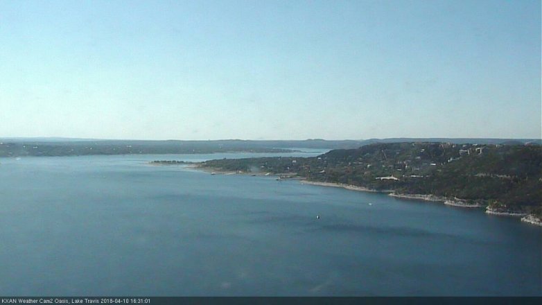 Lake Travis webcam, April 10, 2018 3:55 PM CT
