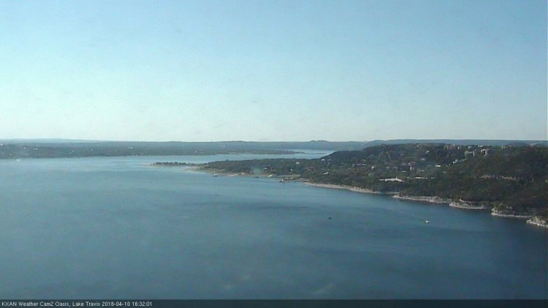 Lake Travis webcam, April 10, 2018 4:00 PM CT