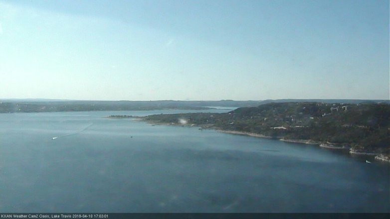 Lake Travis webcam, April 10, 2018 4:20 PM CT