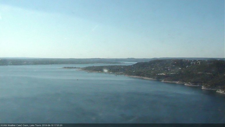 Lake Travis webcam, April 10, 2018 4:30 PM CT