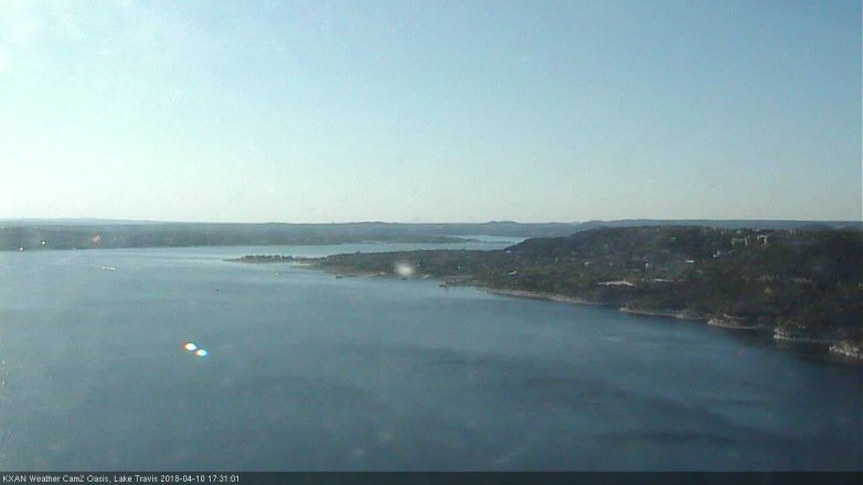 Lake Travis webcam, April 10, 2018 4:55 PM CT