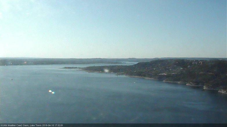 Lake Travis webcam, April 10, 2018 5:00 PM CT