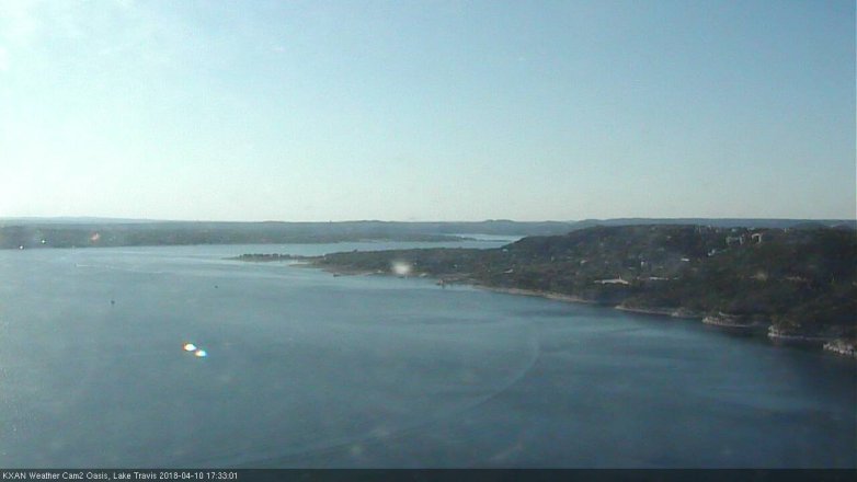Lake Travis webcam, April 10, 2018 5:05 PM CT