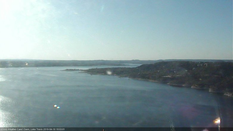 Lake Travis webcam, April 10, 2018 5:10 PM CT