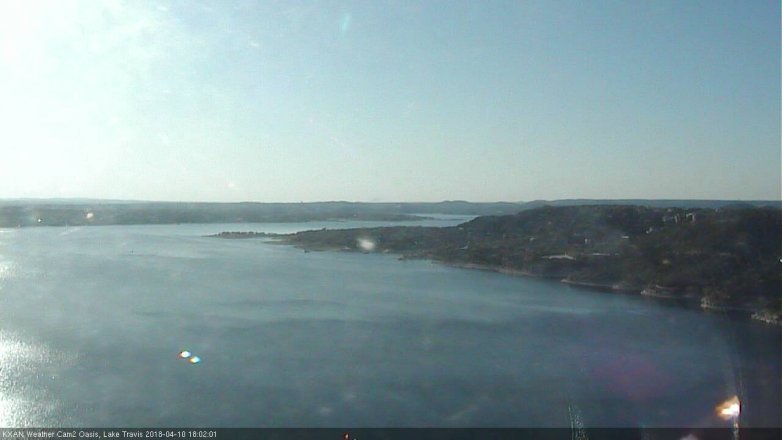 Lake Travis webcam, April 10, 2018 5:25 PM CT