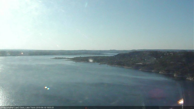 Lake Travis webcam, April 10, 2018 5:30 PM CT