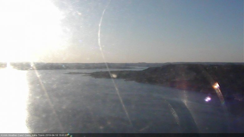 Lake Travis webcam, April 10, 2018 6:30 PM CT