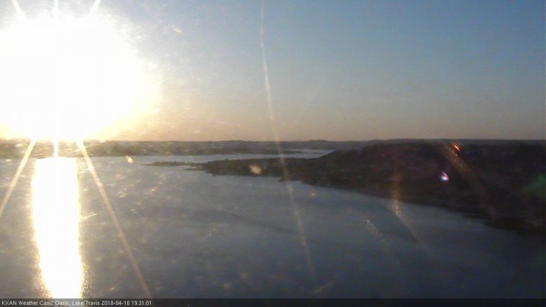Lake Travis webcam, April 10, 2018 6:35 PM CT