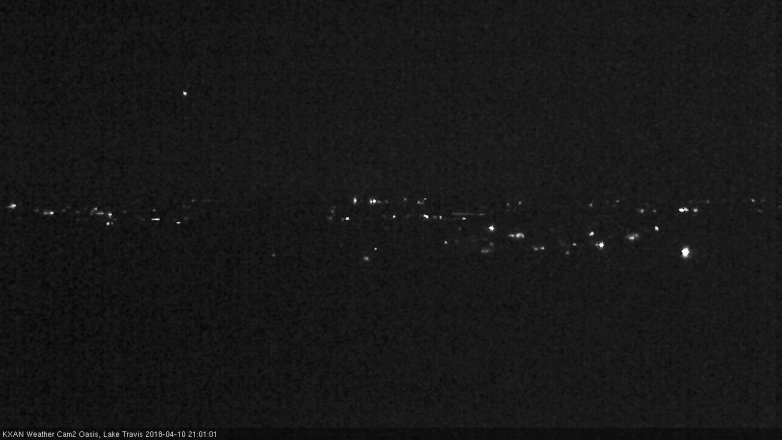 Lake Travis webcam, April 10, 2018 8:10 PM CT