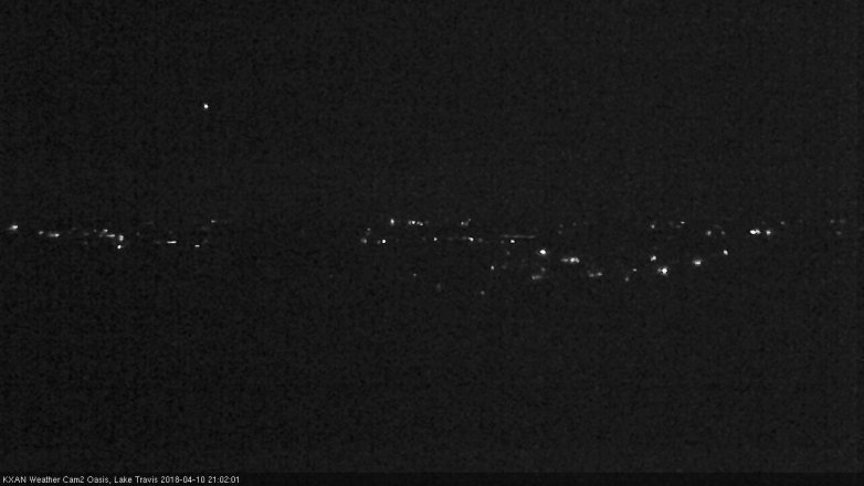 Lake Travis webcam, April 10, 2018 8:30 PM CT