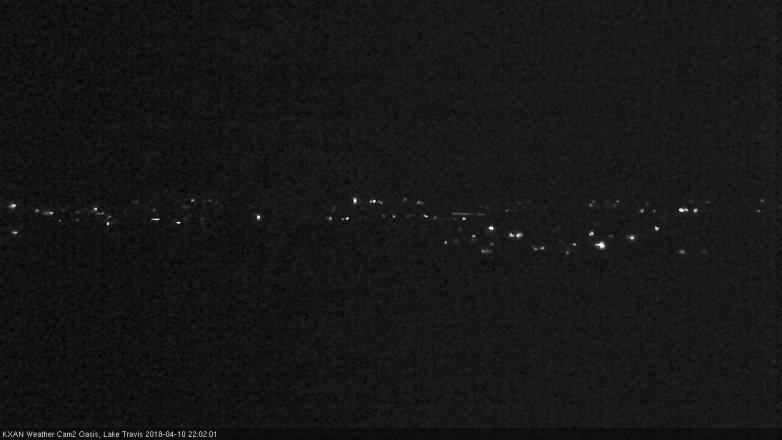 Lake Travis webcam, April 10, 2018 9:20 PM CT