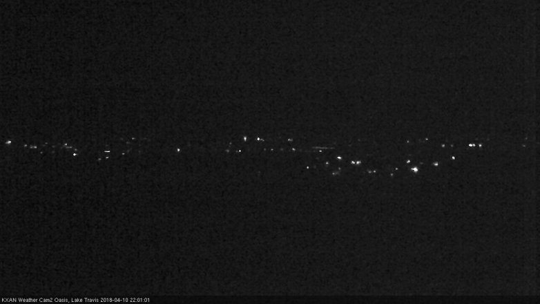 Lake Travis webcam, April 10, 2018 9:25 PM CT