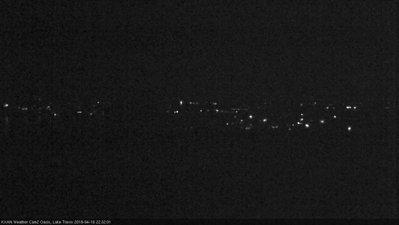 Lake Travis webcam, April 10, 2018 9:35 PM CT
