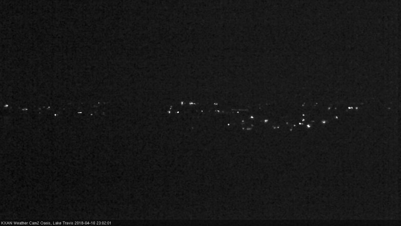 Lake Travis webcam, April 10, 2018 10:15 PM CT