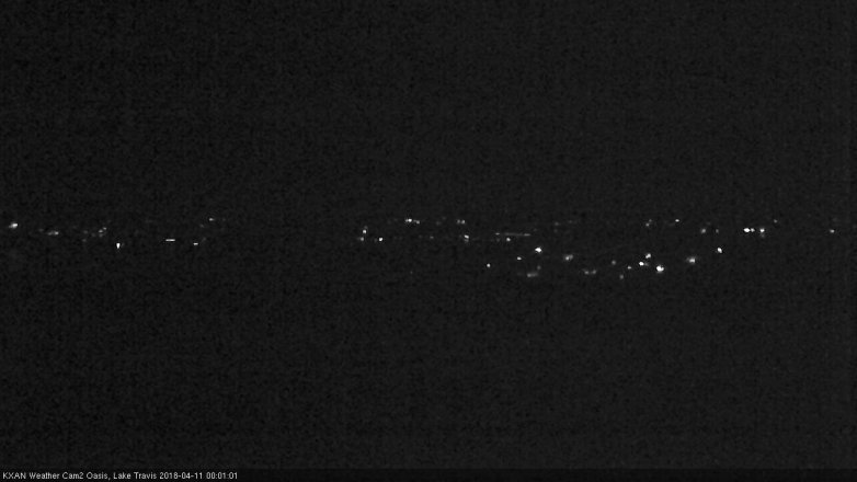 Lake Travis webcam, April 10, 2018 11:25 PM CT