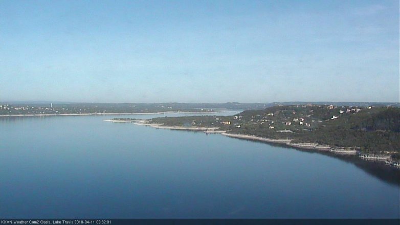 Lake Travis webcam, April 11, 2018 9:00 AM CT