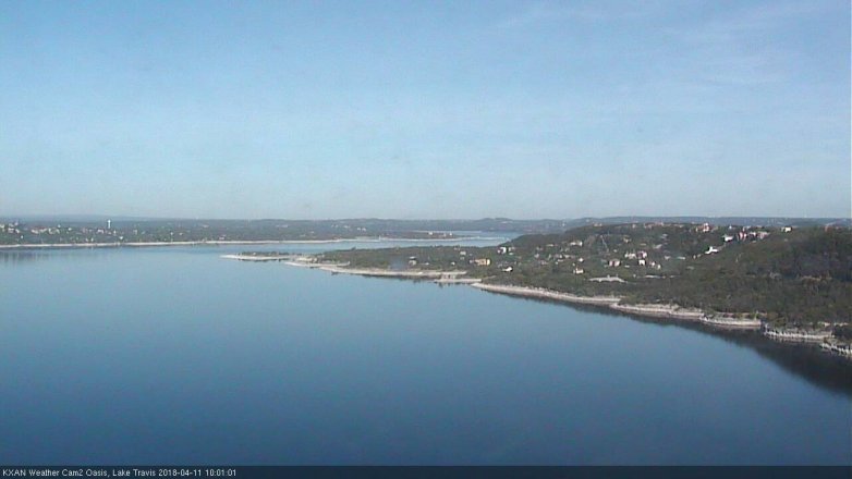 Lake Travis webcam, April 11, 2018 9:05 AM CT