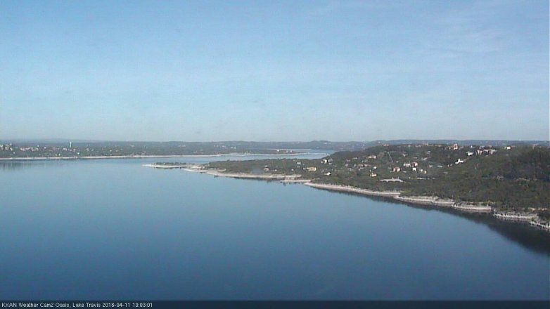 Lake Travis webcam, April 11, 2018 9:25 AM CT