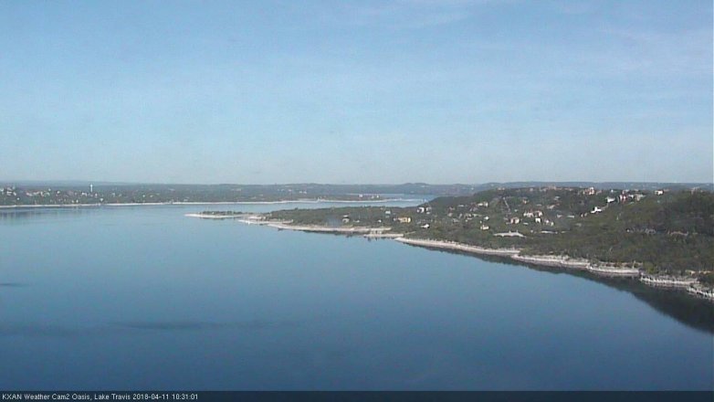 Lake Travis webcam, April 11, 2018 10:00 AM CT