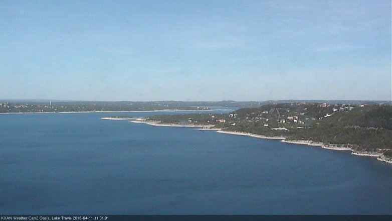 Lake Travis webcam, April 11, 2018 10:05 AM CT