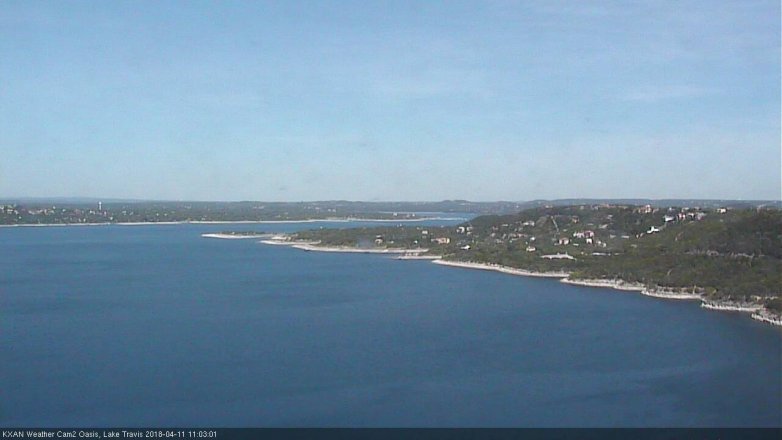 Lake Travis webcam, April 11, 2018 10:15 AM CT