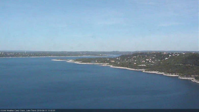 Lake Travis webcam, April 11, 2018 10:25 AM CT