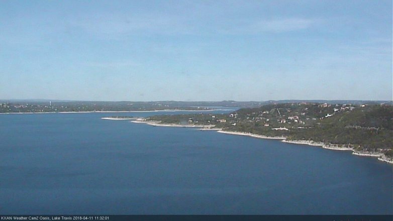 Lake Travis webcam, April 11, 2018 10:35 AM CT