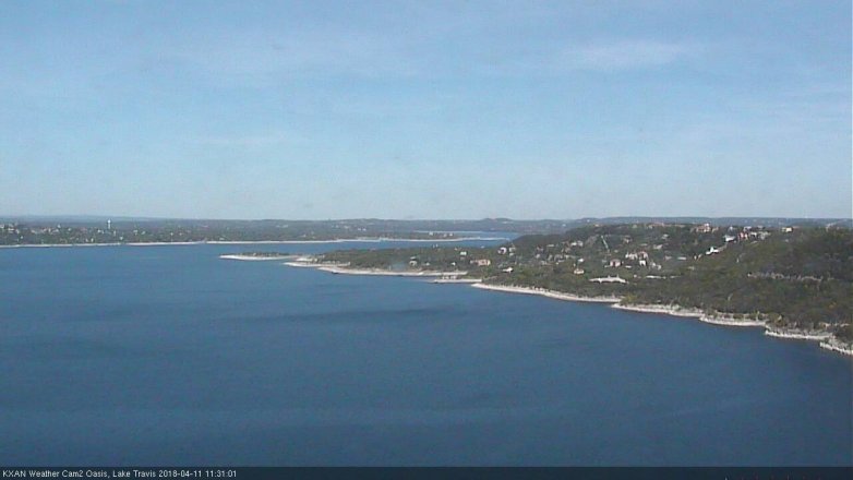 Lake Travis webcam, April 11, 2018 11:00 AM CT