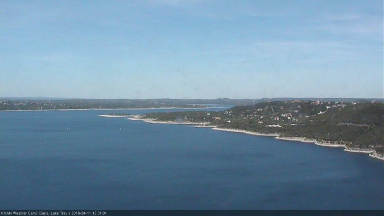 Lake Travis webcam, April 11, 2018 11:10 AM CT