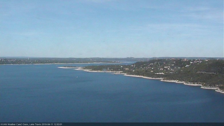 Lake Travis webcam, April 11, 2018 11:35 AM CT