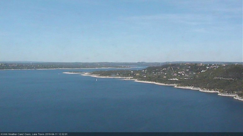Lake Travis webcam, April 11, 2018 11:45 AM CT