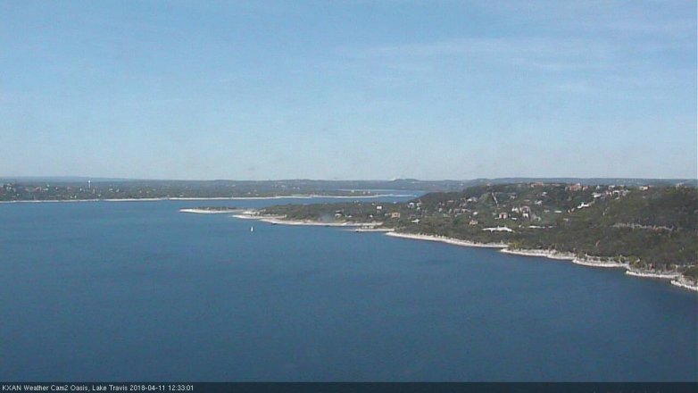 Lake Travis webcam, April 11, 2018 12:05 PM CT