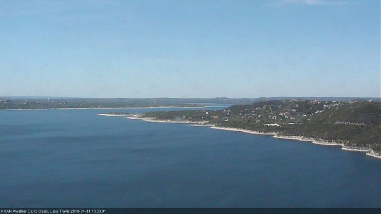 Lake Travis webcam, April 11, 2018 12:45 PM CT
