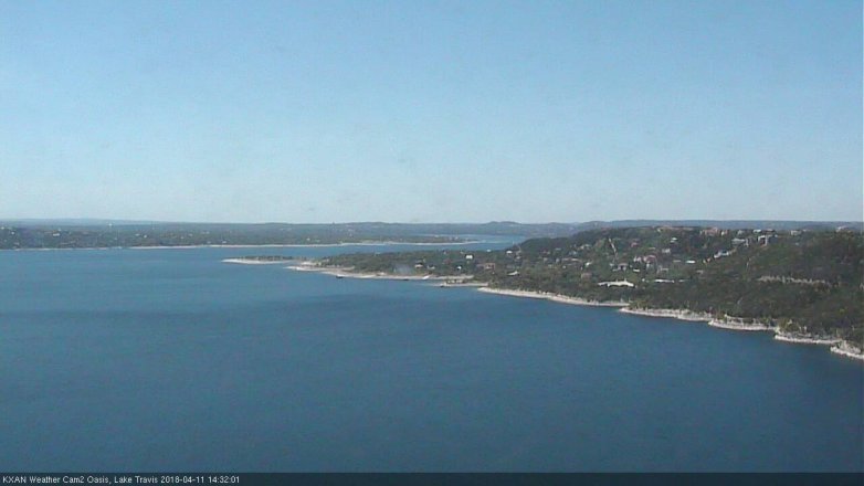 Lake Travis webcam, April 11, 2018 1:50 PM CT
