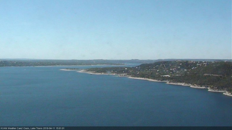 Lake Travis webcam, April 11, 2018 2:05 PM CT