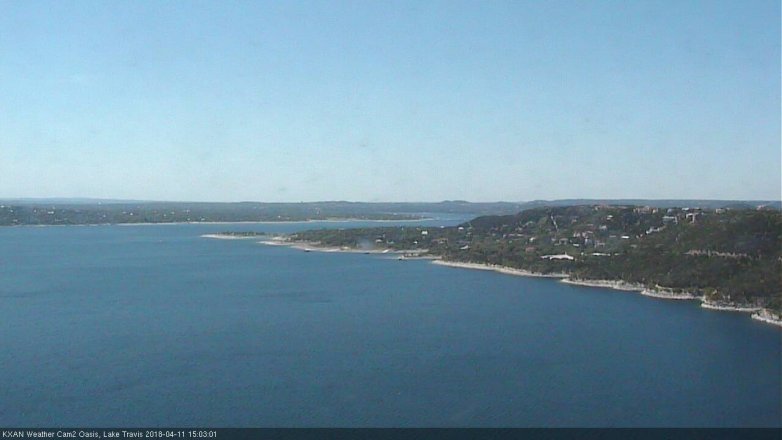 Lake Travis webcam, April 11, 2018 2:35 PM CT