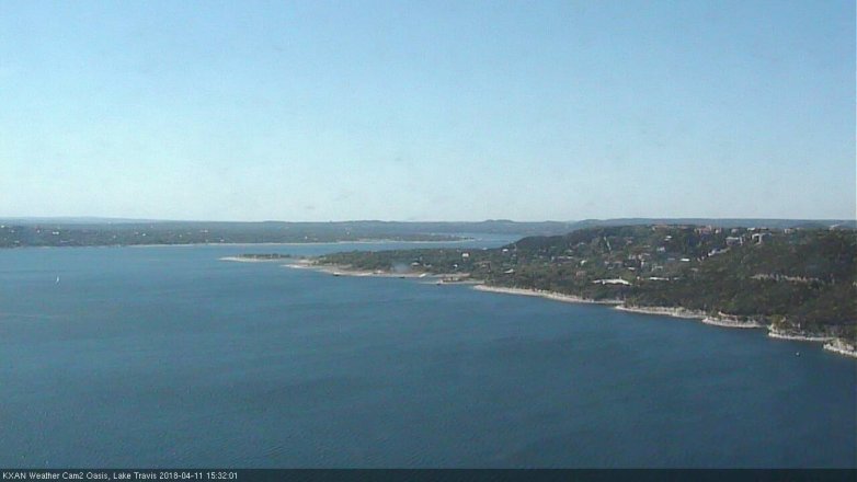 Lake Travis webcam, April 11, 2018 2:40 PM CT