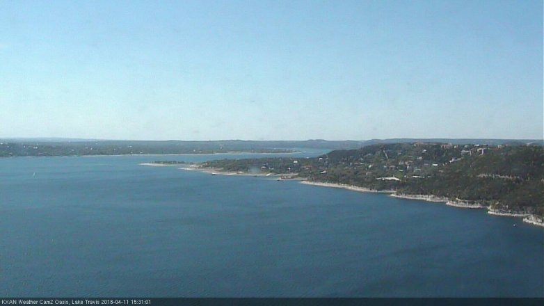 Lake Travis webcam, April 11, 2018 2:45 PM CT