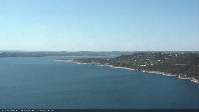 Lake Travis webcam, April 11, 2018 3:05 PM CT