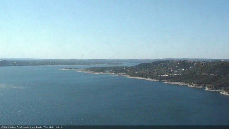 Lake Travis webcam, April 11, 2018 3:15 PM CT