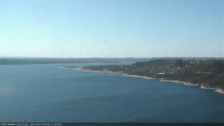 Lake Travis webcam, April 11, 2018 3:30 PM CT