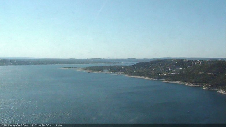 Lake Travis webcam, April 11, 2018 3:40 PM CT