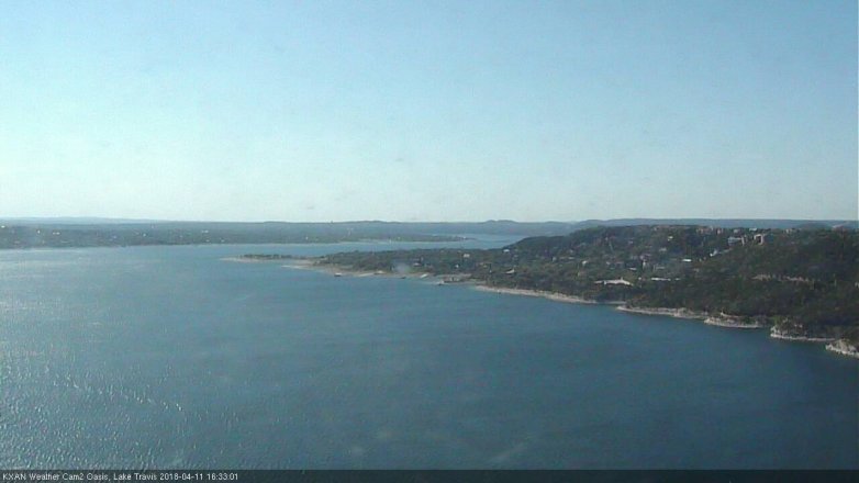 Lake Travis webcam, April 11, 2018 4:05 PM CT