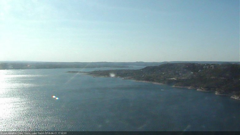 Lake Travis webcam, April 11, 2018 4:40 PM CT