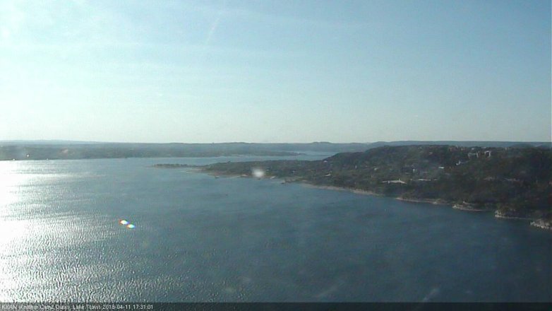 Lake Travis webcam, April 11, 2018 4:50 PM CT