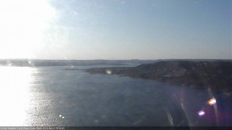 Lake Travis webcam, April 11, 2018 5:45 PM CT